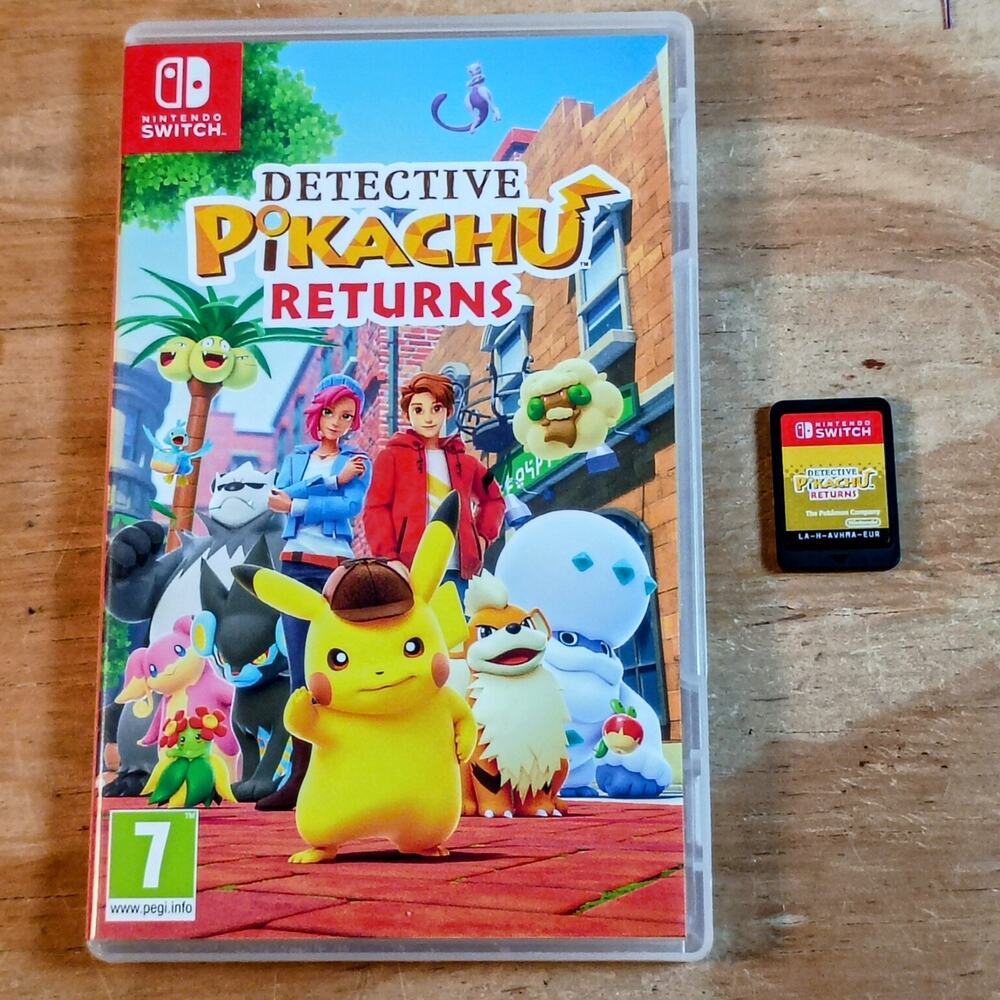 Detective Pikachu Returns Nintendo Switch Game Complete CIB - PEGI PAL Version